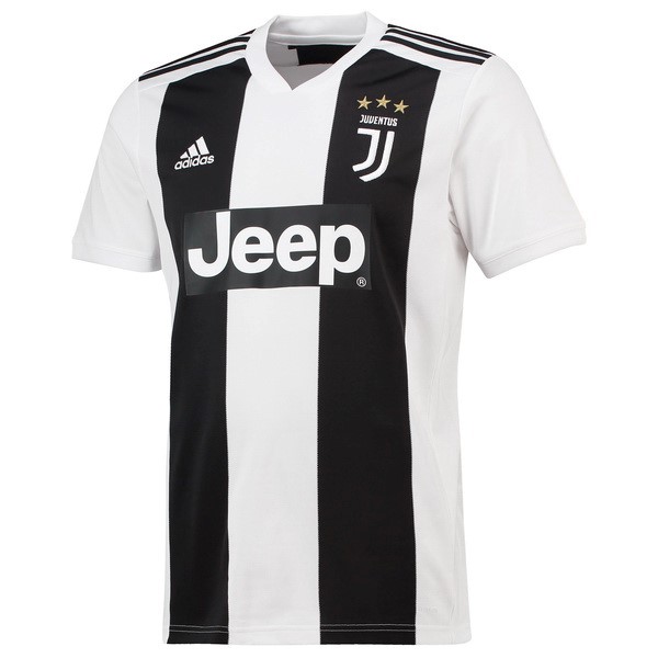 Thailande Maillot Football Juventus Domicile 2018-19 Blanc Noir